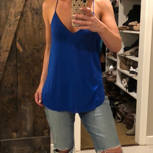 Express Royal Blue Top with Strappy Back - Picture 3 of 5